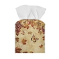 thumbnail image 1 of Yuyamidu Maple Leaf Square Tissue Box Cover Butterfly PU Leather Tissue Dispenser for Napkin Facial Paper Easy to Install Facial Paper Organizer Dispenser Fall Decoration Gift for Holiday, 1 of 8