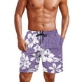thumbnail image 1 of Yuyamidu Mens Swim Trunks Purple Hibiscus Quick Dry Breathable Board Shorts Elastic Bathing Suits for Beach Pool Surf Man 2XL, 1 of 8