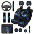 thumbnail image 1 of Yuyamidu Mushroom Car Seat Covers and Steering Wheel Cover Seatbelt Pads Butterfly Auto Armrest Cover Headrest Covers Coasters Keychain for SUV Van Sedan, 14 Piece, 1 of 7