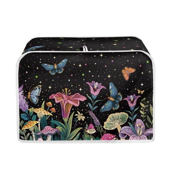Yuyamidu Mushroom Flower Toaster Cover 4 Slice Wide Slot Toaster Oven Cover Lightweight Kitchen Appliance Dust Protective Cover Keep Clean from Fingertips, Liquid, Spot