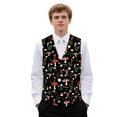 thumbnail image 1 of Yuyamidu Mushroom Men's Suit Vest Size XL Daisy V Neck Business Dress Vests Comfy Formal Wedding Waistcoat Slim Fit, 1 of 7
