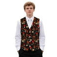 thumbnail image 1 of Yuyamidu Mushroom Men's Suit Vest Waistcoat Dragonfly Casual Slim Fit Suit Vest Business Formal Dress Waistcoat Vests for Suit or Tuxedo, Size XL, 1 of 7