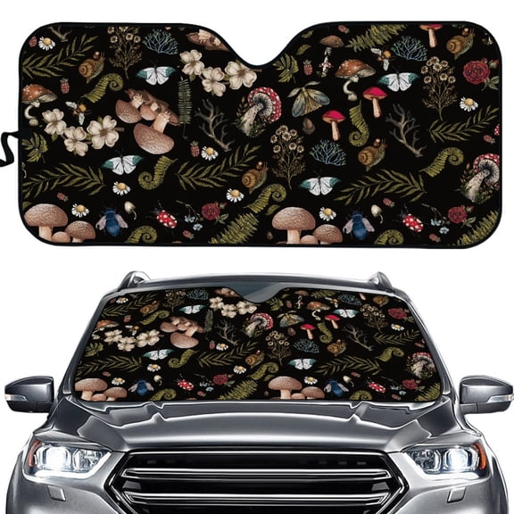 Yuyamidu Mushroom Sun Shade for Car Window Butterfly Automotive Windshield Sunshades Universal Sunshade for Car SUV Truck Van Foldable Car Sun Blinds for Car Windows to Block Sun