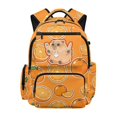 thumbnail image 1 of Yuyamidu Orange Capybara Backpacks for School Adjustable Shoulder Straps School Bag Multi-Pocket Book Bag 17 inch for 10-12T Elementary School Students Daily Use, 1 of 8