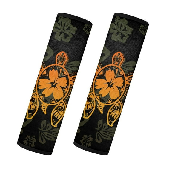 Yuyamidu Orange Sea Turtle Seat Belt Cover Pad Accessories Universal Car Seat Belt Pads Cover Flannel Seatbelt Covers 2 Pack Fluffy Auto Seat Belt Protector