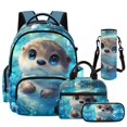 thumbnail image 1 of Yuyamidu Otter Backpack for School Girls Boys 6-8 Lightweight Backpack with Lunch Box Pencil Case Water Bottle Sleeve 4 Pcs for Elementary Kindergarten Kids School Bookbag, 1 of 7