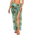 thumbnail image 1 of Yuyamidu Palm Tree Sarong Wraps for Women Hawaiian Flower Semi-Sheer Swimsuit Coverup Comfortable Bikini Swimsuit Cover Ups Lightweight Chiffon Beach Cover Ups for Women, 1 of 7