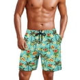 thumbnail image 1 of Yuyamidu Palm Tree Swim Trunks Men Swim Trunks Bathing Suit Quick Dry Cute Board Shorts with Pockets Beach Bathing Suits Man 4XL, 1 of 8