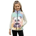 thumbnail image 1 of Yuyamidu Panda Zip Up Fuzzy Fleece Vest for Toddler Girls 2T Stand Collar Sleeveless Jacket with Pockets Cute Waistcoat Winter Outerwear for Outdoor School, 1 of 6