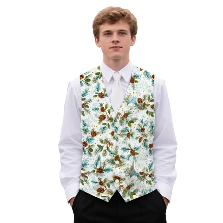 mens christmas dress vests COOFANDY Mens Christmas Suit Vest Slim Fit Formal Party Tuxedo Dress Vest