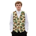thumbnail image 1 of Yuyamidu Pine Cones Men's V-Neck Suit Vests Size 3XL Christmas Formal Slim Fit Business Dress Vest Waistcoat with 3 Pockets for Suit or Tuxedo, 1 of 7