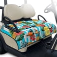 thumbnail image 1 of Yuyamidu Pineapple Golf Cart Seat Covers Hibiscus Club Car Seat Towel Blanket with Front Pockets for 2 Passenger, Protect Your Golf Carts, Blue, 1 of 8