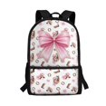 thumbnail image 1 of Yuyamidu Pink Bow Horse 17 Inch Student Backpack, Cute School Daypack with Multiple Pockets for Kids Teens Girls Daily Class Commute Outdoor Trip Use, 1 of 6