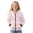 thumbnail image 1 of Yuyamidu Pink Cow Print Hoodie for Girls 8-10 Fleece Zip Up Jacket Casual Drop Shoulder Hooded Sweatshirts with Pockets Comfortable Warm Winter Clothes for Outdoor School, 1 of 8