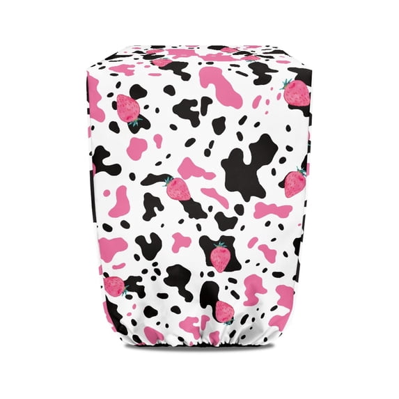 Yuyamidu Pink Cow Print Trailer RV Electric Tongue Jack Cover Strawberry RV Power Tongue Trailer Jack Cover Universal RV Travel Trailer Jack Protective Cover