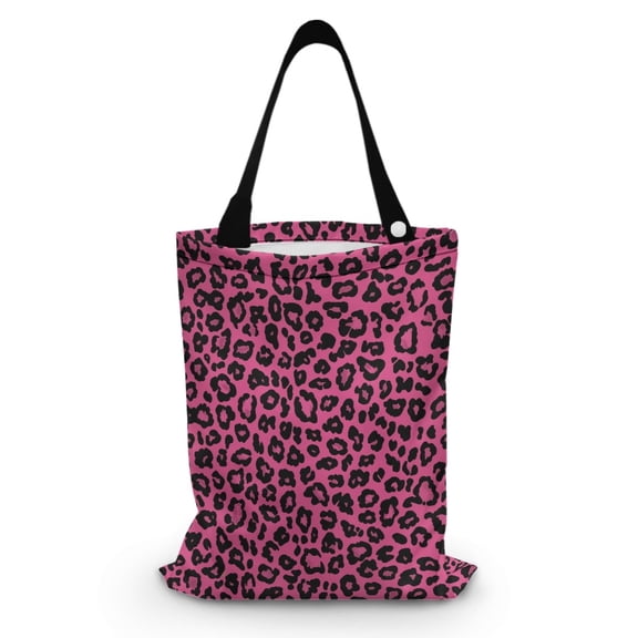 Yuyamidu Pink Leopard Print Car Garbage Bag Collapsible Car Trash Bag Portable Car Storage Package Bags Auto Decor Accessories Waterproof Car Trash Can