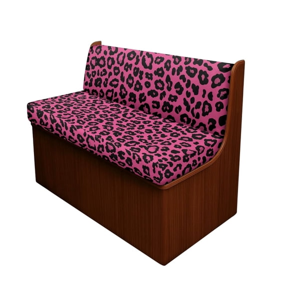 Yuyamidu Pink Leopard Print RV Dinette Cushion Covers Elastic Camper Cushion Slipcovers Fashion Camper Couch Covers Protector Include 1 Bench Cover and 1 Backrest Cover