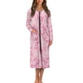 thumbnail image 1 of Yuyamidu Pink Ribbon Long Bathrobe for Women Breast Cancer Awareness Zipper Front Robe Sleepwear Comfy Zippered Robes Size M Pink Housecoat Ladies Long Sleeve Loungewear Dress, 1 of 7