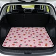 thumbnail image 1 of Yuyamidu Pink Strawberry Rear Trunk Cargo Liner 29" x 39", Non-Slip Trunk Floor Mat for Sedans SUVs Trucks, All Weather Easy Clean Auto Interior Accessory, 1 of 7