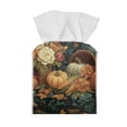 thumbnail image 1 of Yuyamidu Pumpkin Tissue Box Cover Fall Tissue Box Holder with Bottom Belt Anti-Stains Napkin Holder for Bathroom Vanity Countertop, Night Stands, Office Desk Gift for Friends, 1 of 8