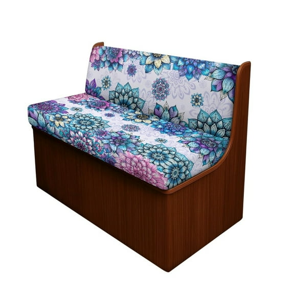 Yuyamidu Purple Boho Mandala Flower RV Dinette Cushion Slipcover Soft RV Couch Covers for Sofa 2pcs Loveseat Slipcovers for Travel Trailer Couch Comfy RV Sofa Cover