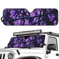 thumbnail image 1 of Yuyamidu Purple Branch Windshield Sun Shade Compatible with Jeep JK JKU JL JLU 1997-2023 Camo Hunting Windshield Sun Visor Blocks UV Rays, 1 of 7