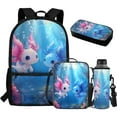 thumbnail image 1 of Yuyamidu Purple Butterfly Bookbag for Girls with Lunch Bag 6th Grade Bling Book Bags for Middle School Backpack for Kids 8-12 Lunch Box Pencil Case Water Bottle Sleeve Teen School Bags Set of 4, 1 of 7
