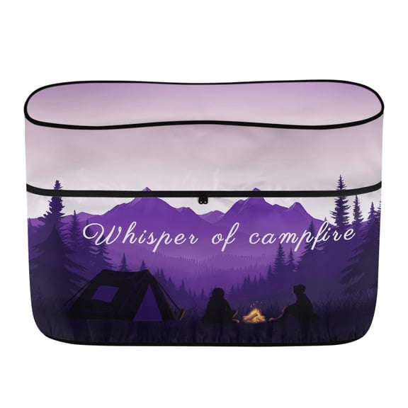 Yuyamidu Purple Camping Propane Tank Cover Waterproof Camper Propane Tank Protection Double 20LB Gas Cylinder Cover, Accessories Decor for RV Camper Trailer