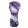 thumbnail image 1 of Yuyamidu Purple Marble Print Golf Club Head Covers for Drivers, Fairway Woods, and Hybrids, Waterproof Leather Head Covers Women Golf Headcover with Soft Lining, 1 of 7