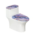 thumbnail image 1 of Yuyamidu Purple Marble Print Toilet Tank Cover Toilet Lid Accessories Universal Fit Size 2 PCS Toilet Lid Dust Cover Set Dust Splash Resistant Toilet Seat Covers, 1 of 7