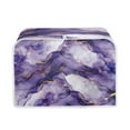 thumbnail image 1 of Yuyamidu Purple Marble Stripes Toaster Cover Wide Slot Toaster Oven Dustproof Cover Stain Resistant Small Appliance Cover Kitchen Decoration for 2 Slice Toaster, 1 of 7