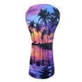 thumbnail image 1 of Yuyamidu Purple Sunset Golf Club Head Covers Coconut Tree Driver Fairway Wood Hybrid Golf Head Cover Waterproof Golf Headcovers for Men Women, 1 of 7