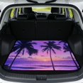 thumbnail image 1 of Yuyamidu Purple Sunset Palm Tree Car Trunk Mat 29" x 39" All Weather Non-Slip Rear Cargo Liner Machine Washable Fit for SUV Sedan Truck Vehicle Interior Decoration, 1 of 7