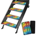 thumbnail image 1 of Yuyamidu Rainbow Tie Dye RV Step Covers 4 Pack RV Camper Step Covers Fashion Camper Step Covers Non-Slip RV Step Rugs RV Stair Covers Keep RV Clean, 1 of 7