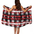 thumbnail image 1 of Yuyamidu Red Black Buffalo Grid Shower Wrap Towel for Women Snowflake Towel Wrap Christmas Bath Wrap for Sauna Swimming Pool Stretchy Bathing Towels Cover Up Size L, 1 of 7