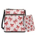thumbnail image 1 of Yuyamidu Red Bow Crossbody Bag Wallet Set for Women PU Leather Large Hobo Bag Purse, Adjustable Strap, Ideal for Holiday Gatherings, Casual Daily, Gift for Her, 1 of 8