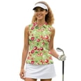 thumbnail image 1 of Yuyamidu Red Cherry Womens Sleeveless Golf Shirt Breathable Sport Tank Top Button Down Tennis Tank Tops V Neck Active Tennis Yoga Shirts Size XL, 1 of 7