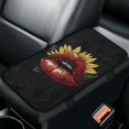 thumbnail image 1 of Yuyamidu Red Lips Arm Rest Cover Car Soft Auto Armrest Pad Flannel Car Accessories Sunflower Car Center Console Armrest Cushion Cover Fit for Most Vehicles, 1 of 7