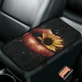thumbnail image 1 of Yuyamidu Red Lips Car Center Console Cover Sunflower Armrest Box Cover Car Center Console Pad Winter Arm Rest Covers Protector Fit for Most Vehicles Auto Accessories, 1 of 7