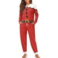 thumbnail image 1 of Yuyamidu Red Nightwear for Women Christmas Pajama Tee Pants Matching Set of 2 Santa Claus Clothes Soft Long Sleeve Sleepwear Size M Causal Sleep Sets for Jogger Walking Yoga, 1 of 7