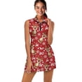 thumbnail image 1 of Yuyamidu Reindeer Tennis Dress HO-HO-HO Sleeveless Golf Dresses Built-in Shorts with Pockets for Women, Red Christmas Womens Athletic Dress Sportswear Size M, 1 of 8