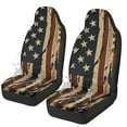 thumbnail image 1 of Yuyamidu Retro American Flag Car Seat Covers Set 4th of July Automotive Seat Covers Fashion Bucket Seat Decoration Accessories, Soft Waterproof, 1 of 7
