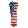 thumbnail image 1 of Yuyamidu Retro American Flag Golf Club Head Covers for Drivers, Fairway Woods, and Hybrids, Waterproof Leather Head Covers 4th of July Golf Headcover with Soft Lining, 1 of 8