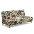 thumbnail image 1 of Yuyamidu Rose Print Futon Cover Armless Sofa Covers Washable Stretch Futon Slipcover with Elastic Edge Easy to Install Rv Jackknife Sofa Covers Gift for Holiday, 1 of 8