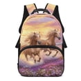 thumbnail image 1 of Yuyamidu Running Horse Backpack for Kids Girls School Book Bag 17 Inch Back Pack Casual Daypack with Padded Shoulder Straps Outdoor Knapsacks, 1 of 7