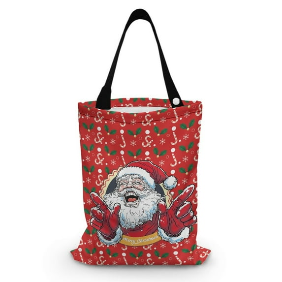 Yuyamidu Santa Claus Car Trash Bag for Vehicle, Home, Office Accessories Candy Canes Auto Garbage Bag Dustbin Container Foldable Waste Basket Storage Pockets, Red Christmas