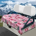 thumbnail image 1 of Yuyamidu Santa Claus Golf Cart Seat Covers Warm Flannel Golf Cart Cushion Covers HO-HO-HO Club Car Seat Towel Blanket Easy to Install, Pink Christmas Decor, 1 of 8
