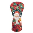thumbnail image 1 of Yuyamidu Santa Claus Golf Club Head Covers for Women Men Poinsettia Golf Accessories PU Leather for Driver Fairway Woods Hybrids, Christmas, 1 of 8