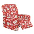 thumbnail image 1 of Yuyamidu Santa Claus Reclining Chair Covers 4 Pieces Soft Stretch Recliner Couch Protector for All Season Breathable Lazy Boy Chair Cover for Pet Furniture Protector, 1 of 8