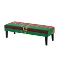 thumbnail image 1 of Yuyamidu Santa Claus Stretch Bench Cover for Dining Table Washable Removable Bench Slipcover with Elastic Edge Breathable Rectangle Seat Protector Gift for Holiday, 1 of 8